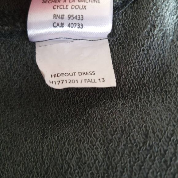 Horny Toad Hideout Dress Charcoal Gray Cowl Neck Long Sleeve Women Small - Picture 11 of 11